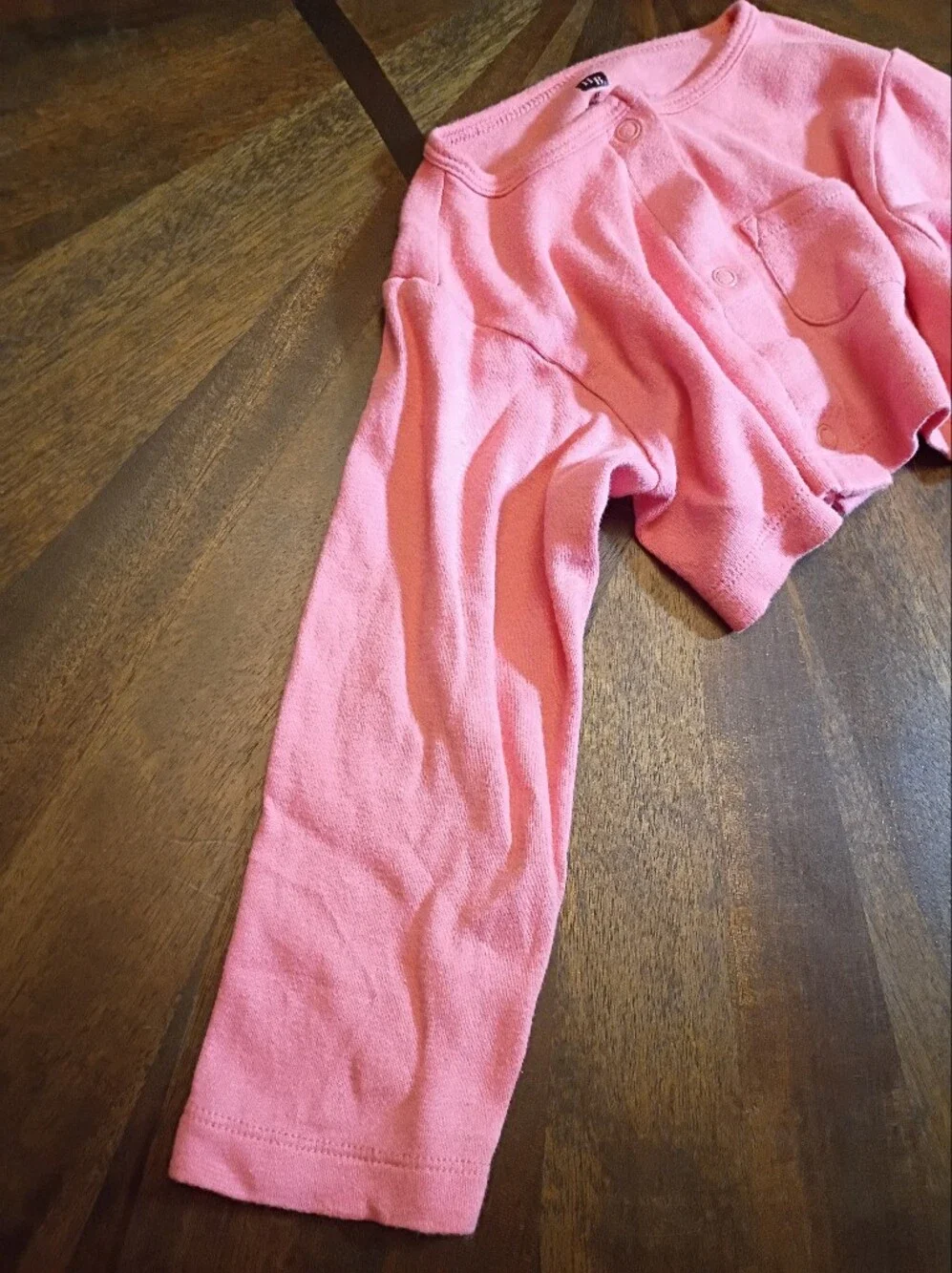 HB Baby Girls Pink Long Sleeve Snap Front Cardigan Sweater Size 3T Cotton - Picture 3 of 7
